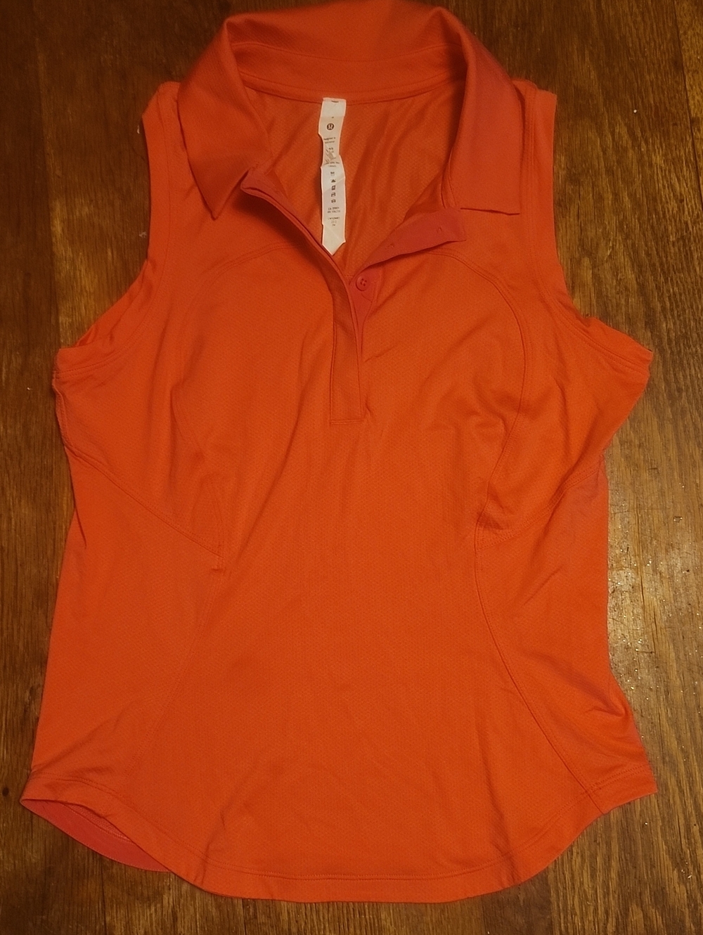 lululemon athletica Coral Colored Sleeveless Polo Tank